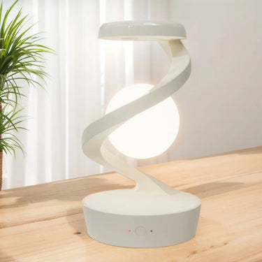 Modern Style Levitating Globe Desk Lamp with Wireless Charging – Futuristic Home Decor